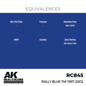 AK Interactive RC845 Rally Blue 74F 1997-2002 17 ml – immagine 3
