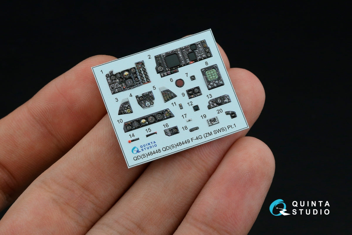 Quinta Studio QDS-48448 F-4G early 3D-Printed &amp;amp; colored Interior on decal paper (Zoukei Mura SWS) (Small version) 1/48 – image 4