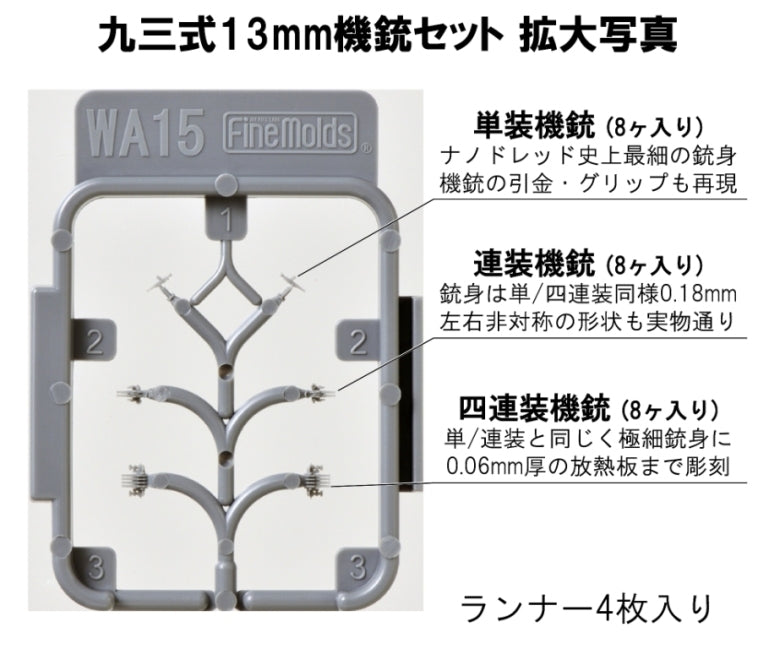 Fine Molds WA15 Type 93 13mm MG Set 1/700 – image 2