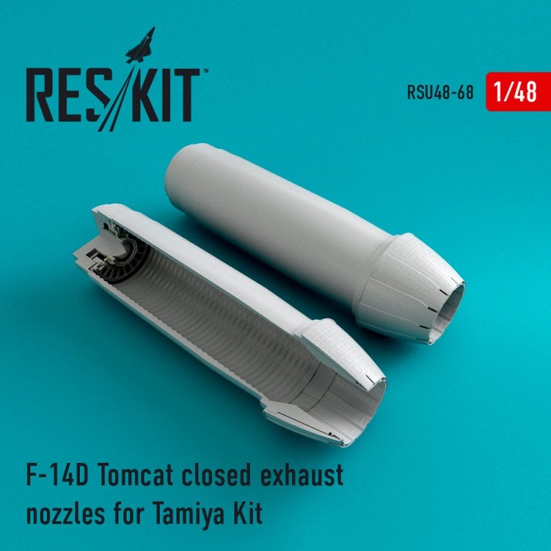 RESKIT RSU48-0068 Buses d&amp;#39;échappement fermées pour F-14D Tomcat, kit Tamiya 1/48