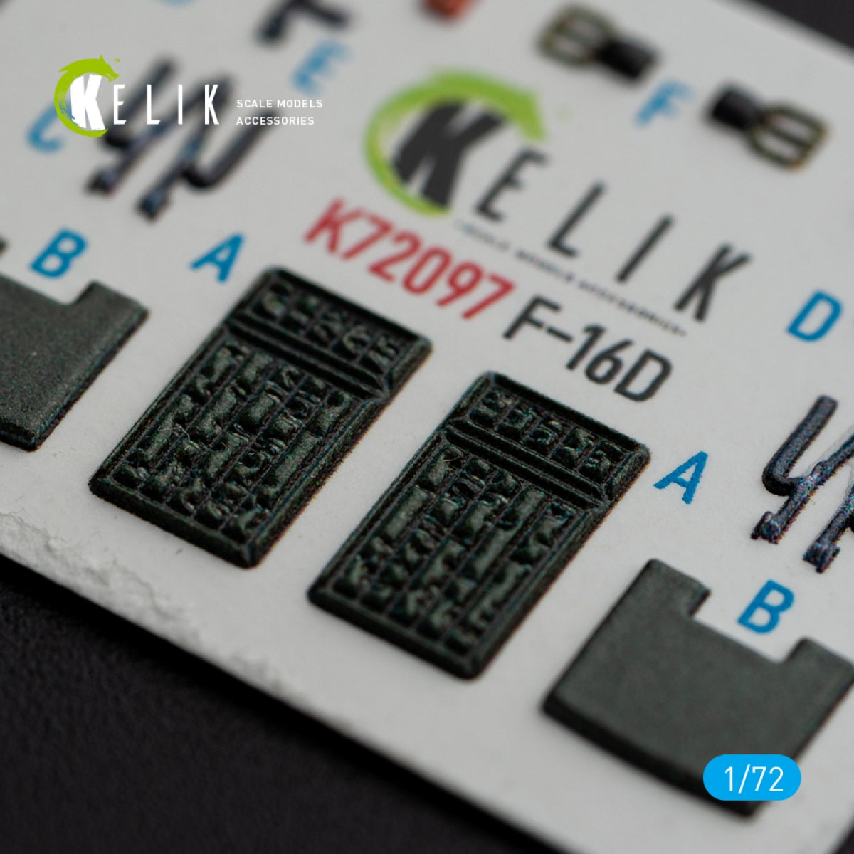 KELIK K72097 F-16D interior 3D decals for Revell kit 1/72 – imagen 5