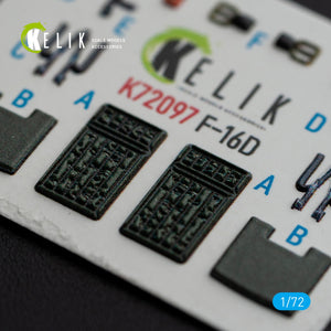 KELIK K72097 F-16D interior 3D decals for Revell kit 1/72 – imagen 5