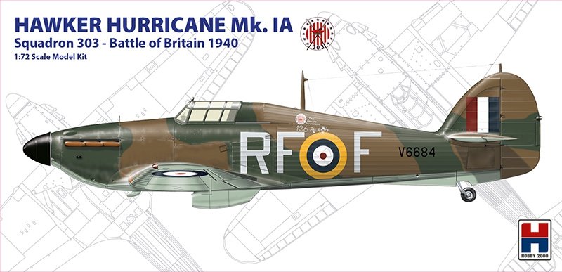 Hobby 2000 72001 Hawker Hurricane Mk. IA Squadron 303 Battle of Britain 1940 1/72