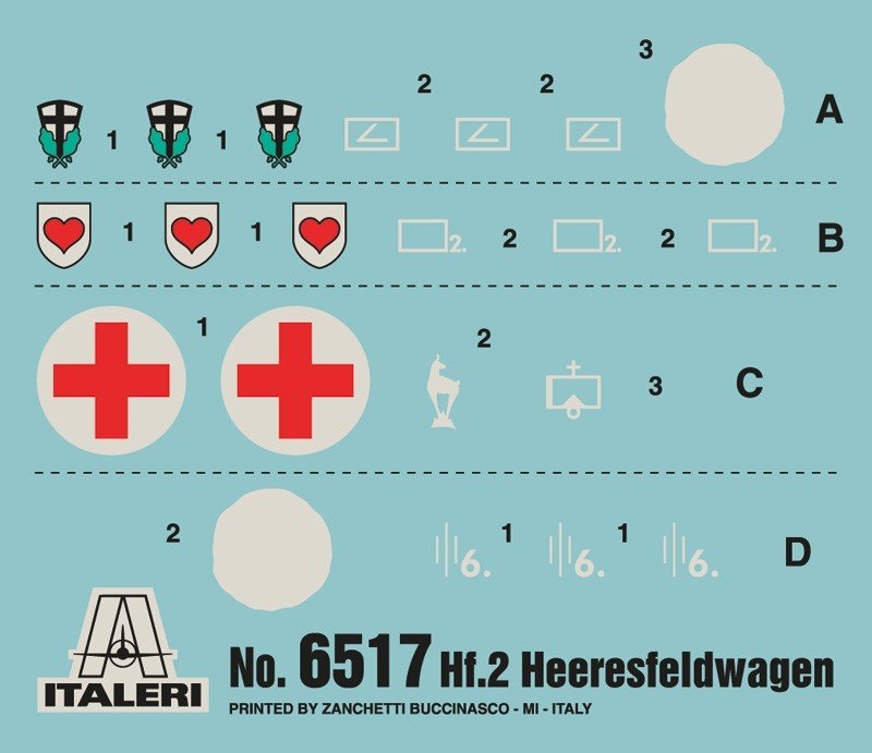 Italeri 6517 Hf.2 Schwerer Heeresfeldwagen 1/35 – immagine 6
