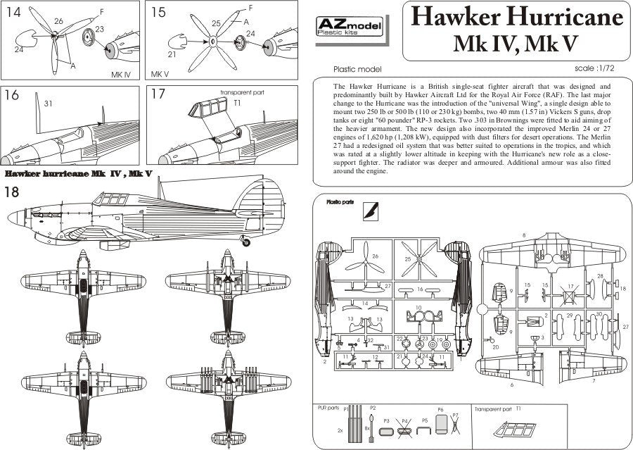 AZ Model AZ7325 Hawker Hurricane Mk.V 1/72 – Bild 4