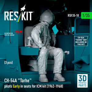 RESKIT RSF35-0010 CH-54A &amp;quot;Tarhe&amp;quot; pilots Early in seats for ICM kit (1962-1968) (3 pcs) (3D Printed) 1/35 – Bild 4