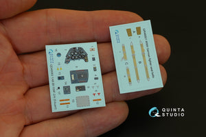 Quinta Studio QD48083 Bf 109F-2/F-4 3D-Printed &amp;amp; coloured Interior on decal paper (for Eduard kit) 1/48 – zdjęcie 2