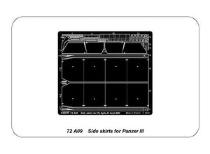 Aber 72A09 Osłony boczne do PzKpfw III / Side skirts for PzKpfw III 1/72 – Bild 5