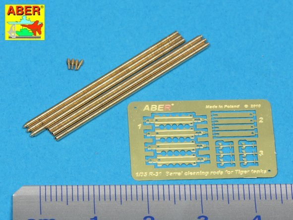 Tiges de nettoyage de canon Aber R-32 pour King Tiger (1/35) – image 2