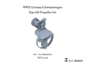 Ensemble d&amp;#39;hélices ET Model P35-261 pour Schwimmwagen Type 166 allemand de la Seconde Guerre mondiale (impression 3D) pour maquette TAMIYA au 1/35