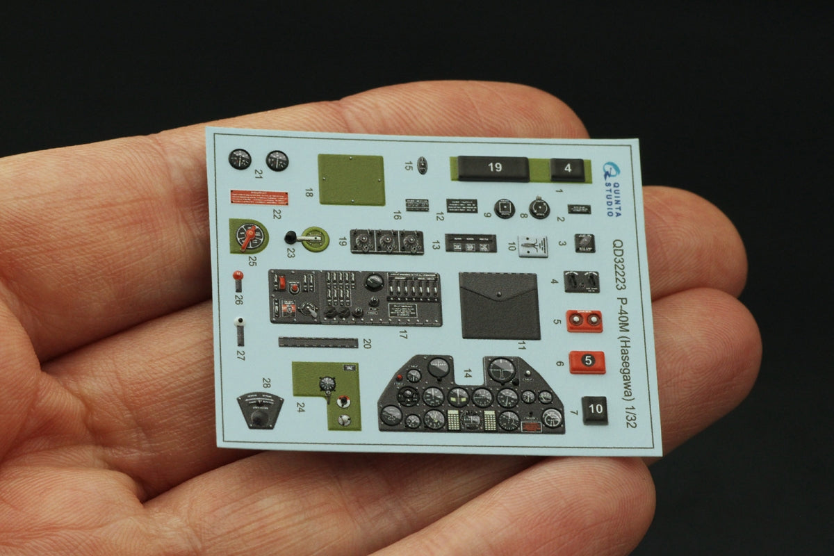 Quinta Studio QD32223 P-40M 3D-Printed coloured Interior on decal paper (Hasegawa) 1/32 – imagen 4