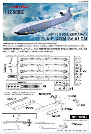 Modelcollect UA72224 U.S.AGM-86 air-lauchned cruise missile (ALCM) set 20 pcs. 1/72 – Bild 2
