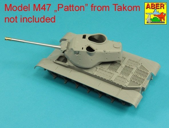 Aber 35L-284 90mm M-36 z cylindrycznym hamulcem do amerykańskiego czołgu M47 Patton bez pokrowca na jarzmo Takom/Italeri 1/35 – Bild 12