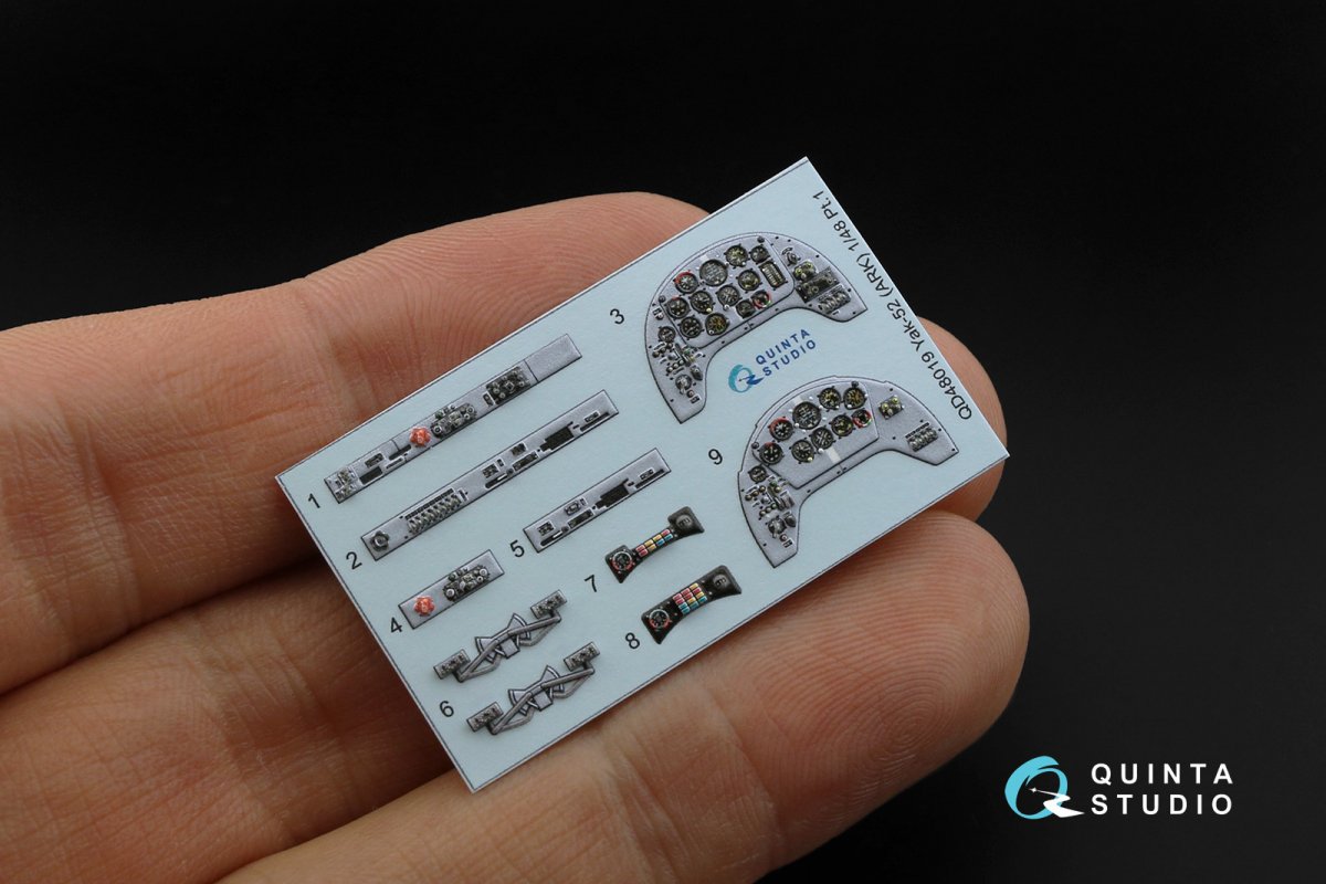 Quinta Studio QD48019 Yak-52 3D-Printed &amp;amp; coloured Interior on decal paper (ARK) 1/48 – Bild 7