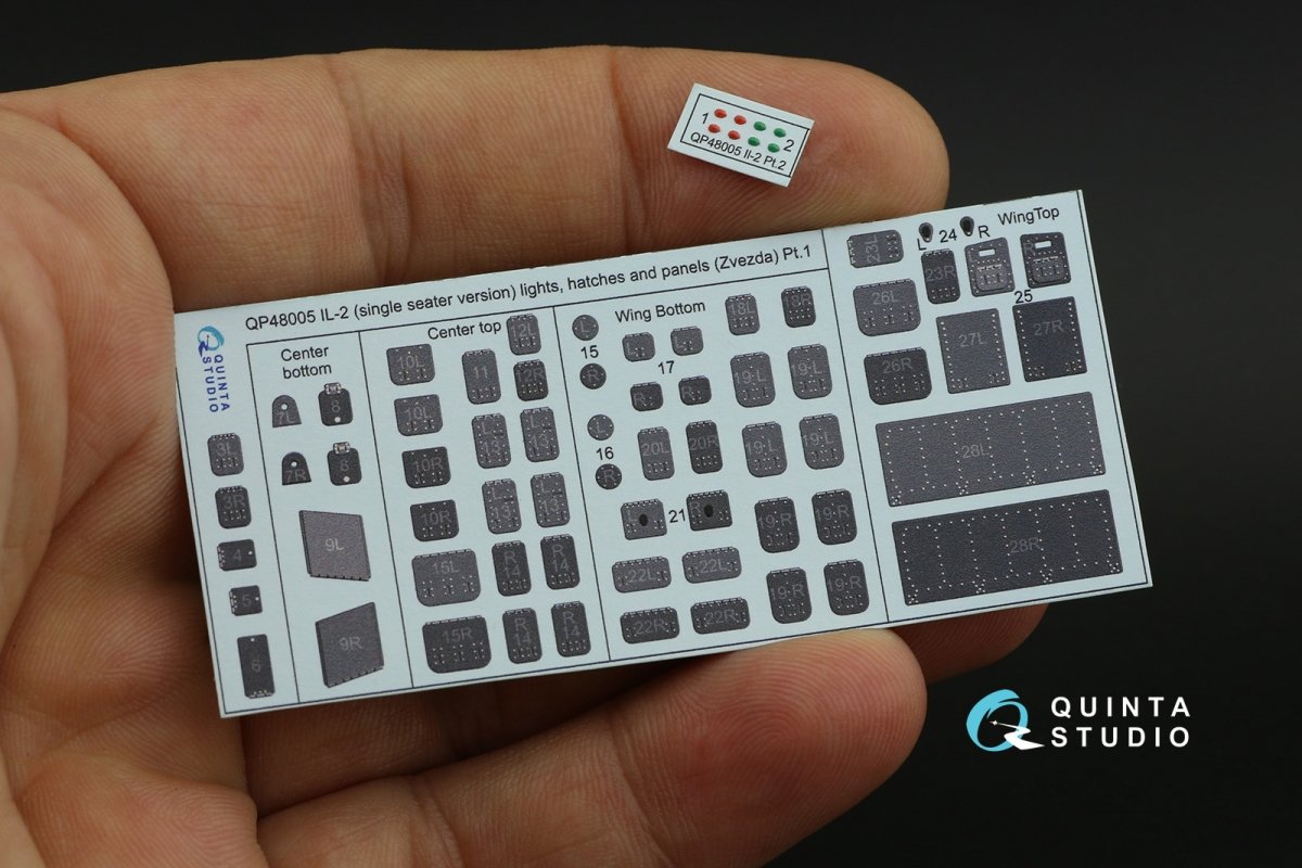 Quinta Studio QP48005 IL-2 (single seater) lights, hatches and panels (Zvezda) 1/48 – zdjęcie 8