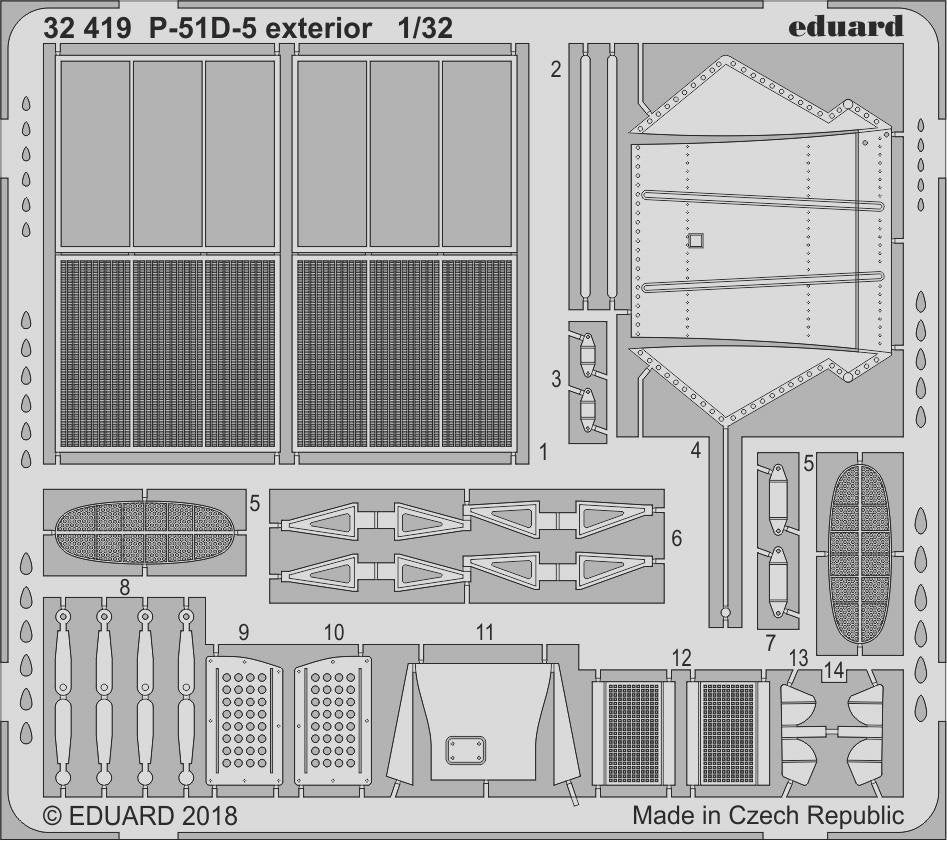 Eduard 32419 P-51D-5 exterior REVELL 1/32