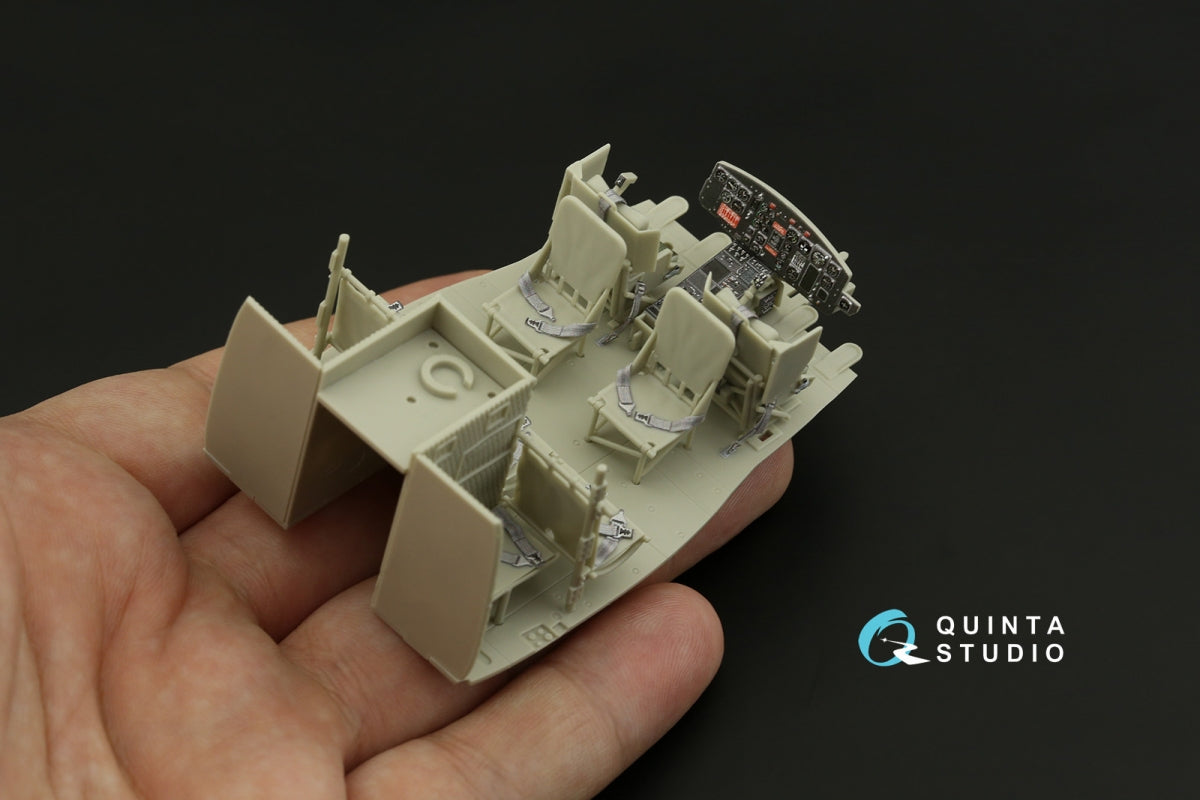 Quinta Studio QD48267 UH-1D 3D-Printed coloured Interior on decal paper (KittyHawk) 1/48 – imagen 11
