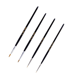 Ensemble de pinceaux en poils de martre purs de qualité supérieure Modelcraft PPB2200-S (tailles 000, 0, 2, 3)