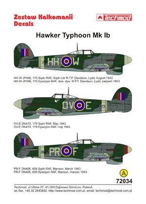 Techmod 72034 - Hawker Typhoon IB 1/72 – zdjęcie 2