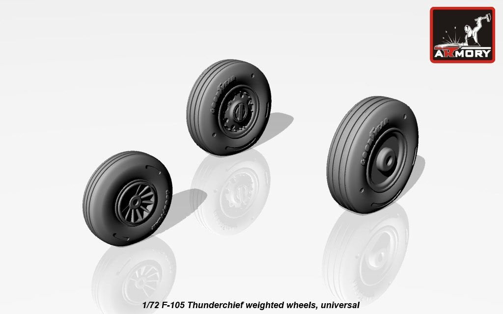 Armory Models AW72313 F-105 Thunderchief wheels w/ weighted tyres 1/72 – imagen 2