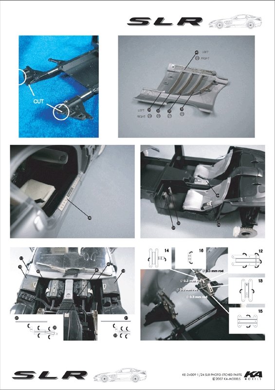 KA Models KE-24009 Mercedes SLR Detail-up Etched part 1/24 – immagine 2