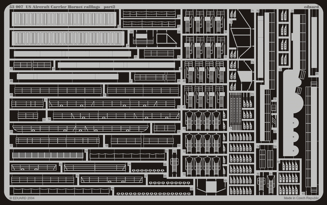 Eduard 53007 US Aircraft Carrier Hornet railings 1/350 Trumpeter – zdjęcie 2