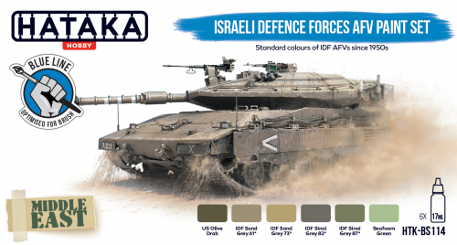 Hataka HTK-BS114 Israeli Defence Forces AFV paint set (6x17ml) – immagine 2