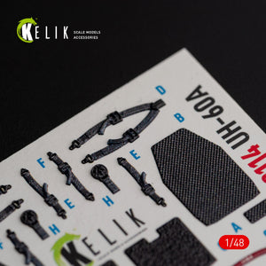 Décalcomanies 3D intérieures KELIK K48114 UH-60A Black Hawk - Type 2 « Renseignement de défense de l&amp;#39;Ukraine » pour maquette ICM au 1/48 – image 11