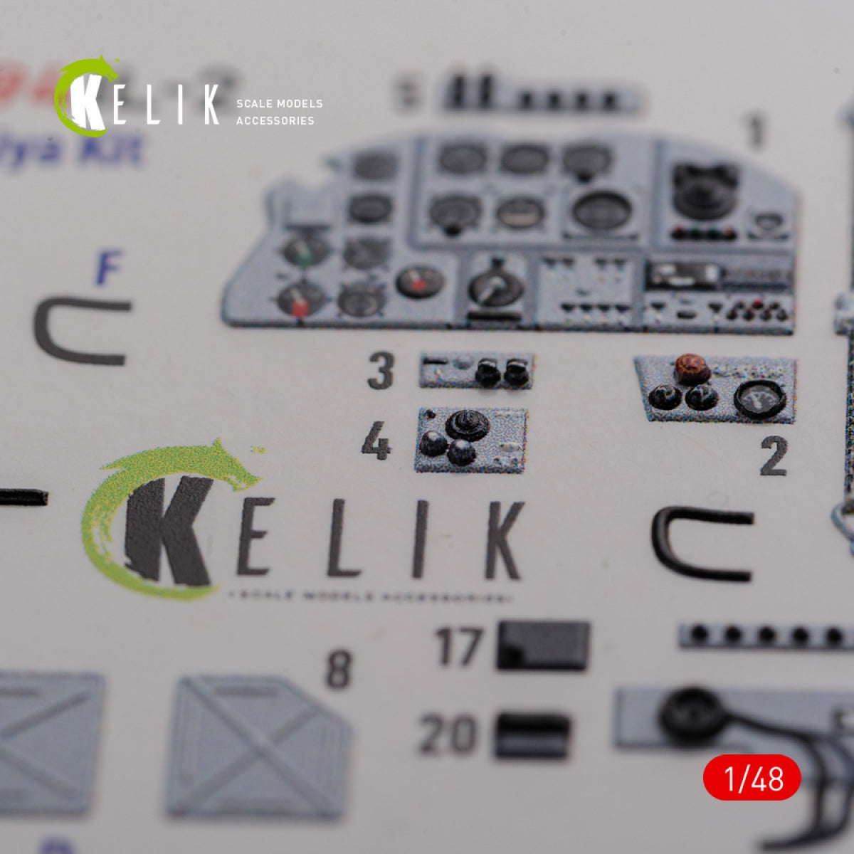 KELIK K48094 IL-2 Shturmovik interior 3D decals for Tamiya kit 1/48 – immagine 3