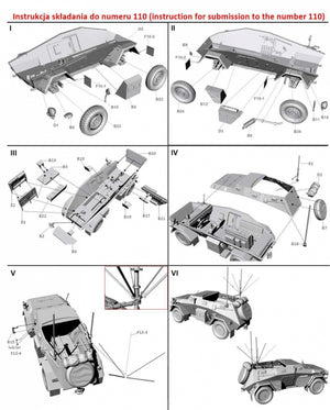 First to Fight PL110 Niemiecki Samochód Dowodzenia Sd.Kfz.247 Ausf.B Z Radiostacją 1/72 – immagine 4