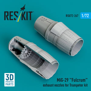 RESKIT RSU72-0267 MiG-29 &amp;quot;Fulcrum&amp;quot; exhaust nozzles for Trumpeter kit (3D Printed) 1/72