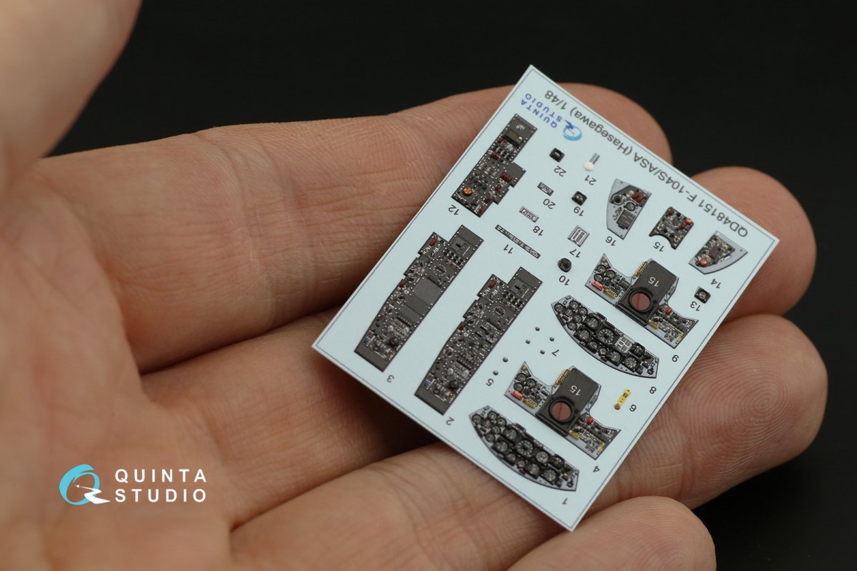 Quinta Studio QD48151 F-104S-ASA 3D-Printed &amp;amp; coloured Interior on decal paper (Hasegawa) 1/48 – imagen 6