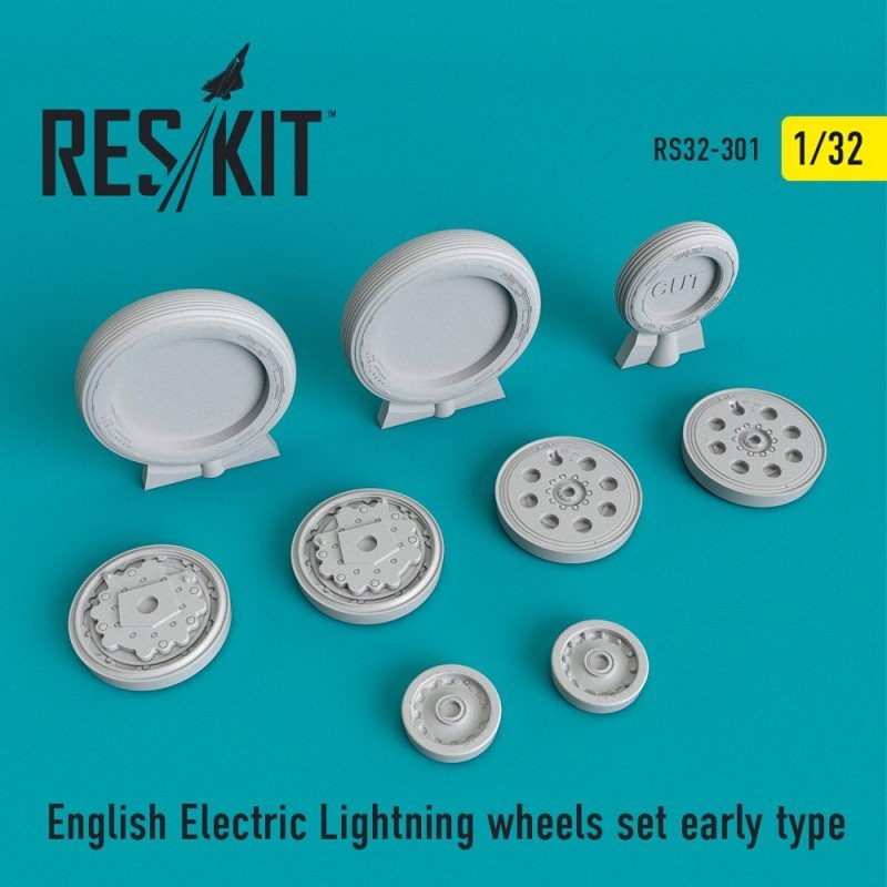 RESKIT RS32-0301 English Electric Lightning Wheels set early type 1/32
