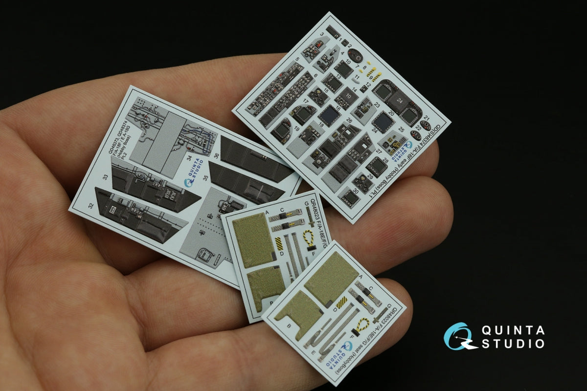 Quinta Studio QD48374 F/A-18F early 3D-Printed &amp;amp; coloured Interior on decal paper (Hobby Boss) 1/48 – Bild 5