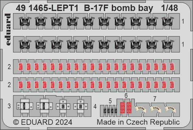 Eduard 491465 B-17F bomb bay EDUARD 1/48