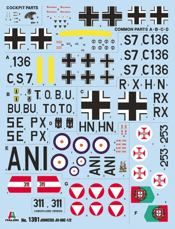 Italeri 1391 JU 86 E1/E2 1/72 – immagine 2