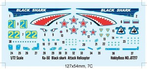 Hobby Boss 87217 Ka-50 Black shark Attack Helicopter 1/72 – imagen 3