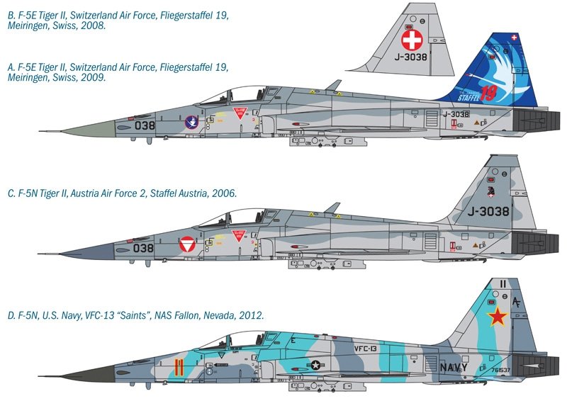 Italeri 1363 F-5E/N Tiger II 1/72 – immagine 2