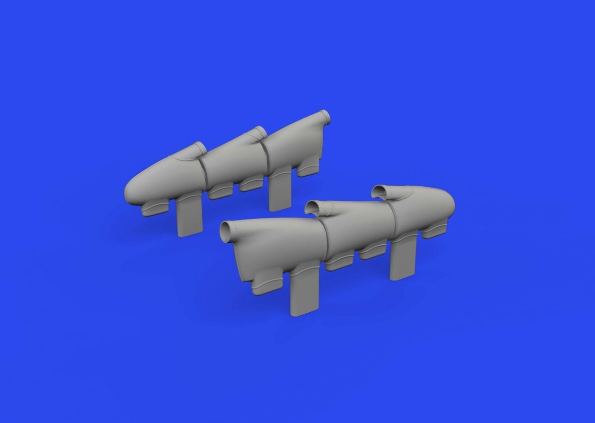Eduard 632196 Spitfire Mk. Ia ehaust stacks PRINT KOTARE 1/32 – immagine 2