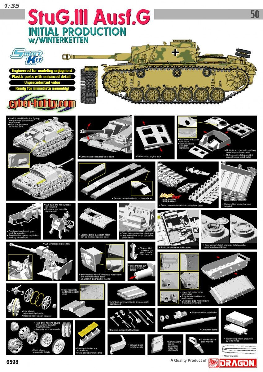 Cyber Hobby 6598 StuG.III Ausf.G Initial 1/35 – Bild 2