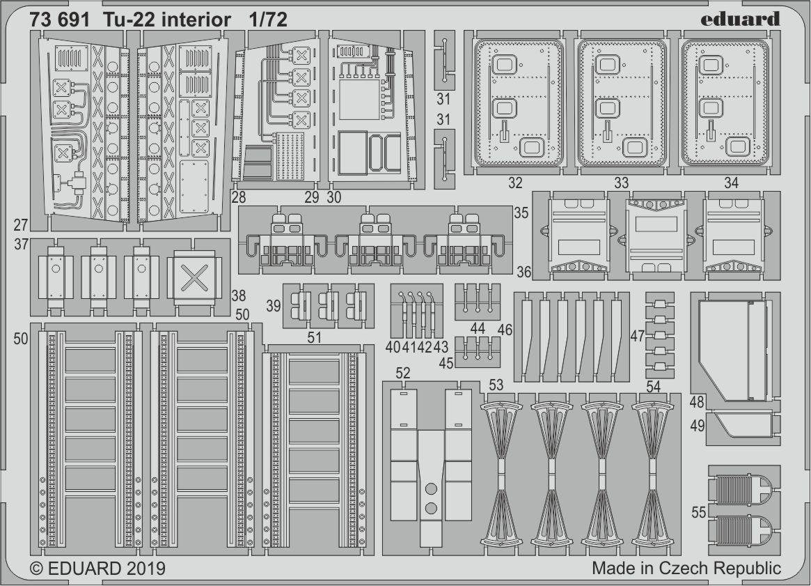 Eduard 73691 Tu-22 interior 1/72 TRUMPETER – Bild 2