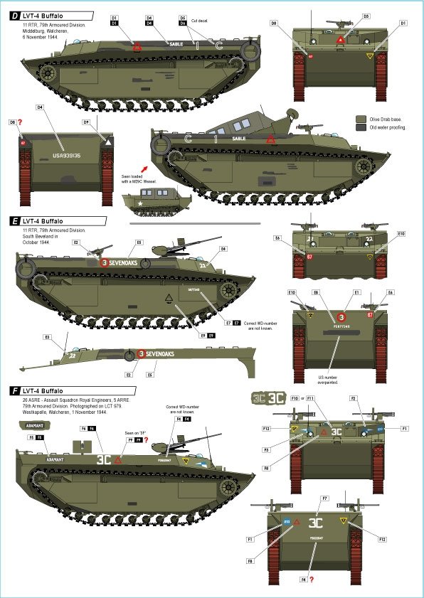 Star Decals 72-A1048 LVT-4 Buffalo britannique. Buffalo britanniques en Hollande 1944-45 1/72 – image 2