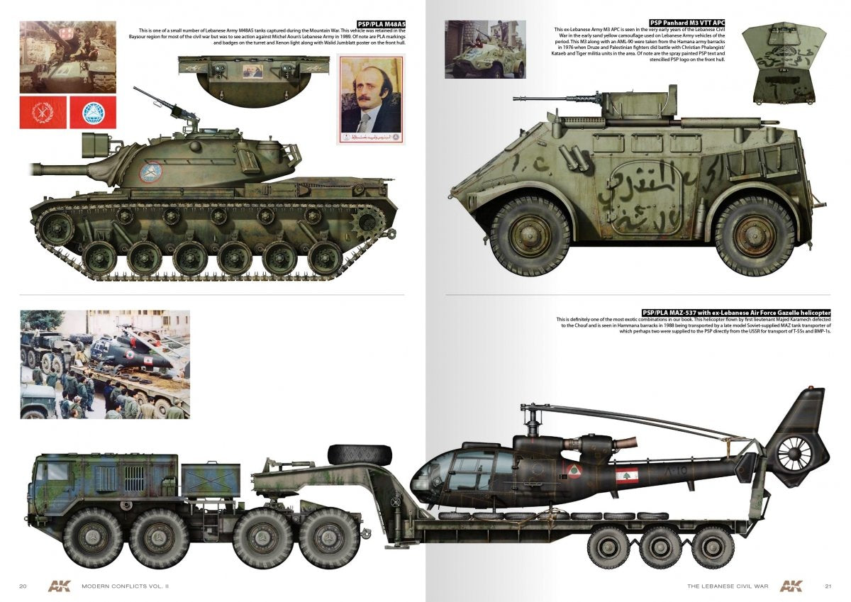 AK Interactive AK285 WARS IN LEBANON VOL. 2 – MODERN CONFLICTS PROFILE GUIDE VOL. II – immagine 2