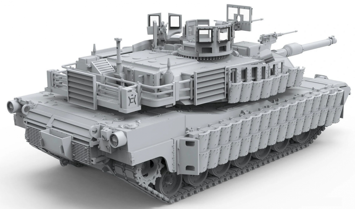 Meng Model 72-003 U.S Main Battle Tank M1A2 SEP ABRAMS TUSK II 1/72 – zdjęcie 3
