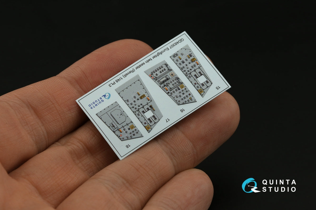 Intérieur coloré imprimé en 3D sur papier décalcomanie pour Eurofighter biplace Quinta Studio QD48307 (Revell) 1/48 – image 6