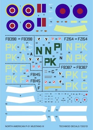 Techmod 72021 - North American P-51 Mustang III 1/72