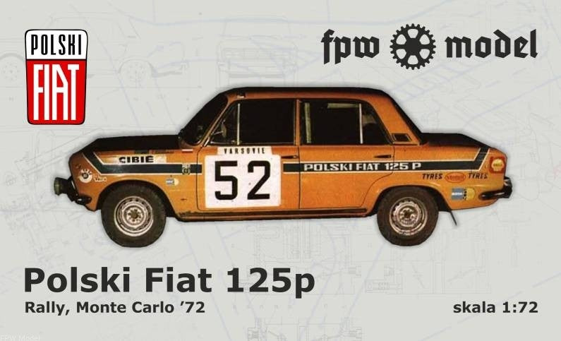 FPW Model 72605 Fiat 125p, Rally Monte Carlo '72 1/72