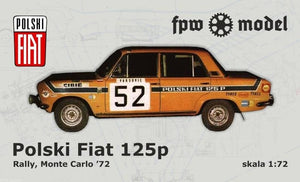FPW Model 72605 Fiat 125p, Rally Monte Carlo &amp;#39;72 1/72
