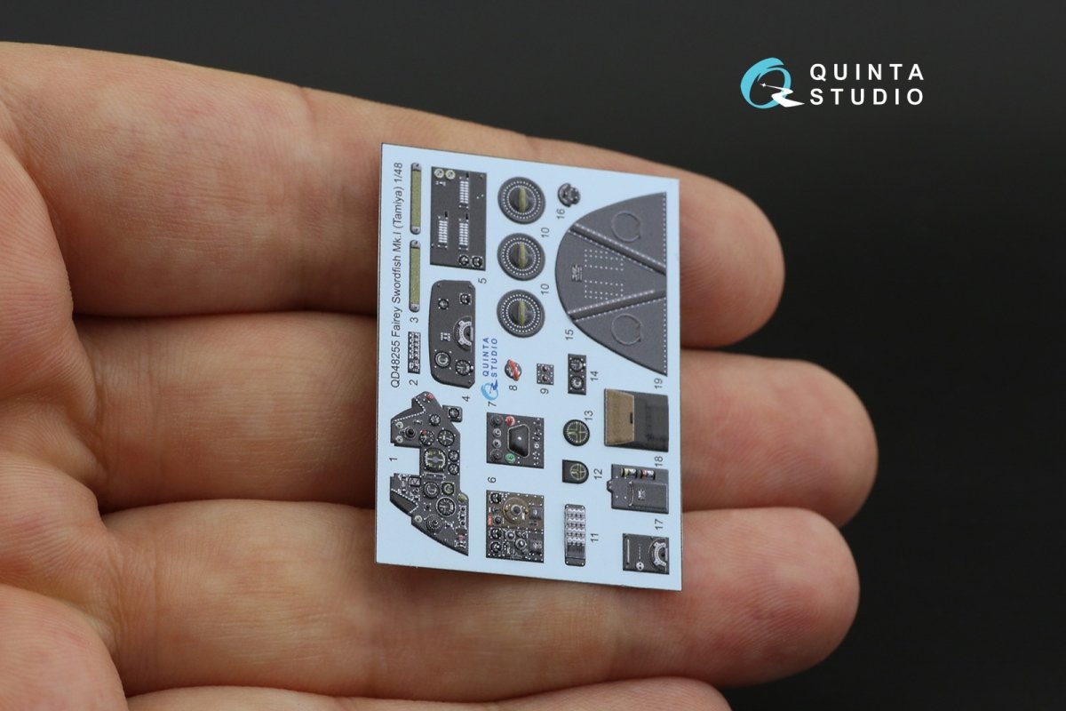 Quinta Studio QD48255 Swordfish Mk.I 3D-Printed &amp;amp; coloured Interior on decal paper ( Tamiya ) 1/48 – zdjęcie 8