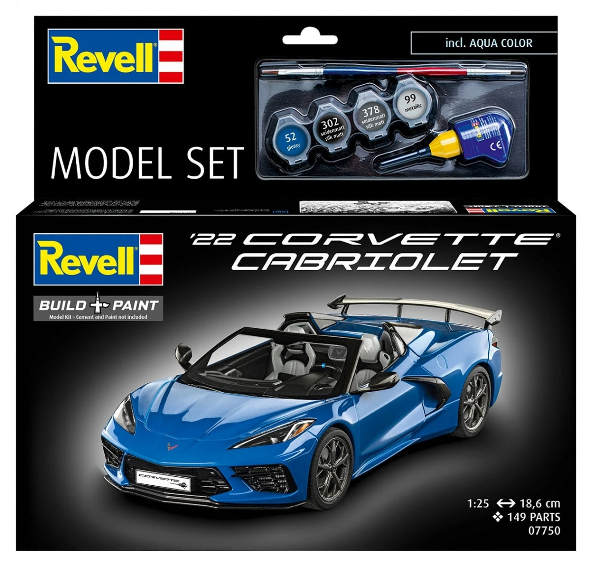 Revell 67750 Model Set 1/25 Corvette C8 Cabriolet 1/25